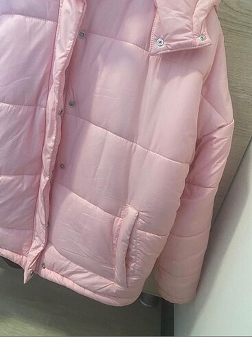 xl Beden pembe Renk Şişme mont