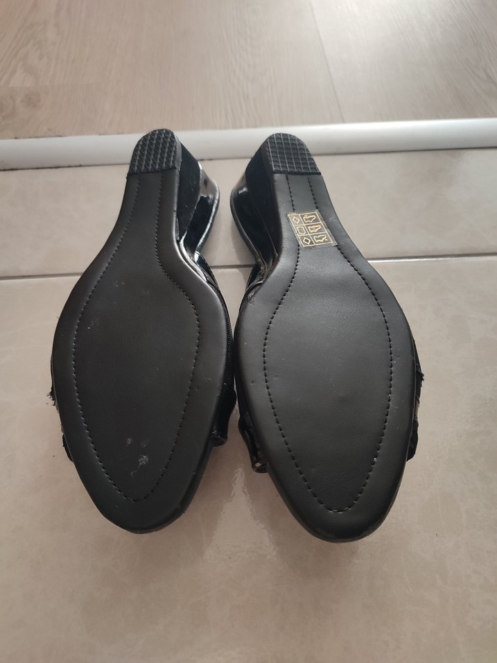 Siyah Dolgu Topuklu ev Terlik - Görsel 2