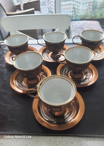 İşlemeli bakır kahve fincani - Görsel 2