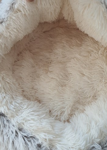 Bej ve gri tüylü kedi yatağı - Görsel 2