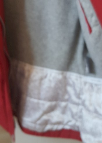 Kürk Detaylı Kırmızı Kadın Kışlık Mont - Görsel 3