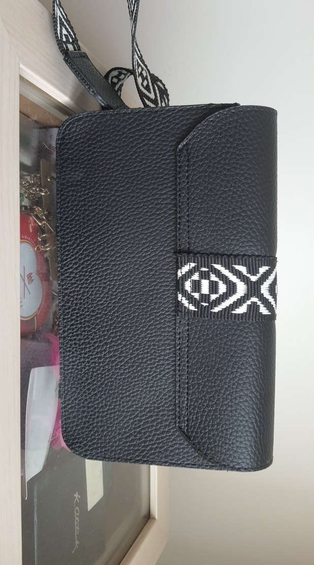 Kemerli Siyah Yılan Desenli Kadın Deri Çanta - Görsel 3