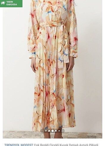 l Beden Trendyol Modest Şifon Elbise