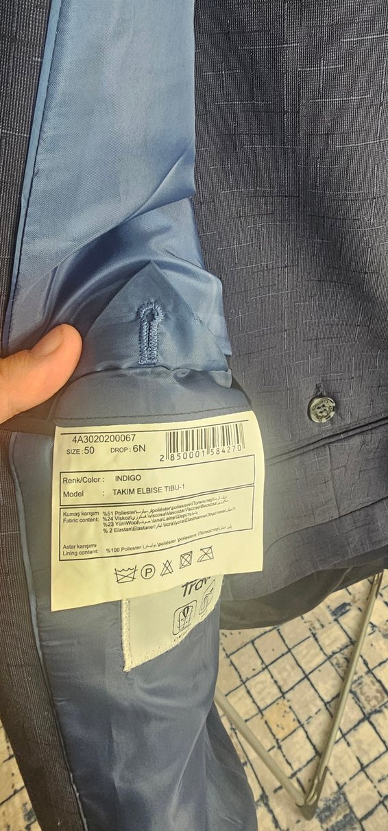 Lacivert Desenli Takım Elbise - Görsel 3