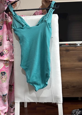 Turkuaz Bel Detaylı Strappy Mayo - Görsel 2