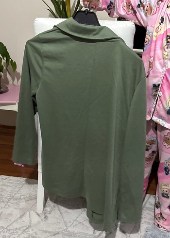 Haki Midi Hamile Ceket Düğmeli - Görsel 2