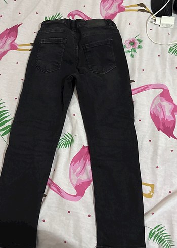 Erkek Çocuk Siyah Bol Kesim Pamuk Pantolon - Görsel 2