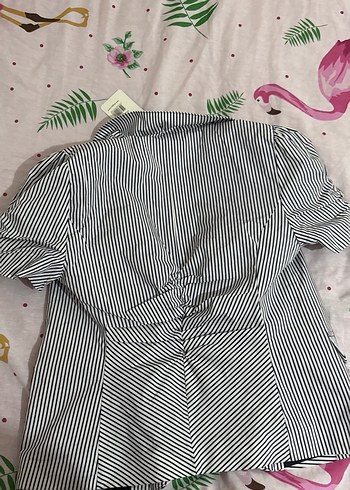 Düğmeli Mini Zebra Desenli Kadın Blazer - Görsel 2