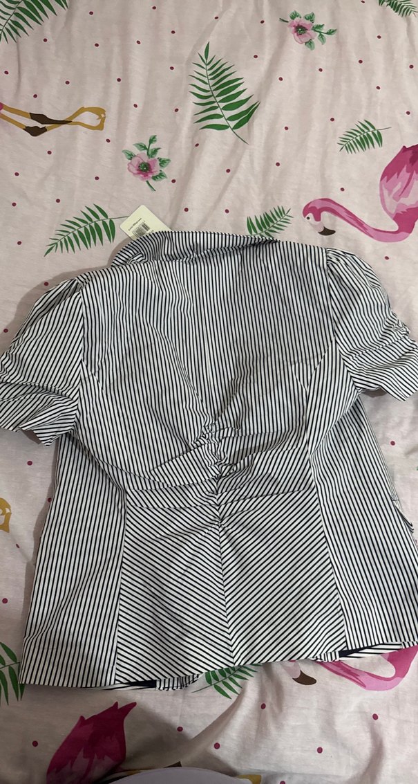 Düğmeli Mini Zebra Desenli Kadın Blazer - Görsel 2