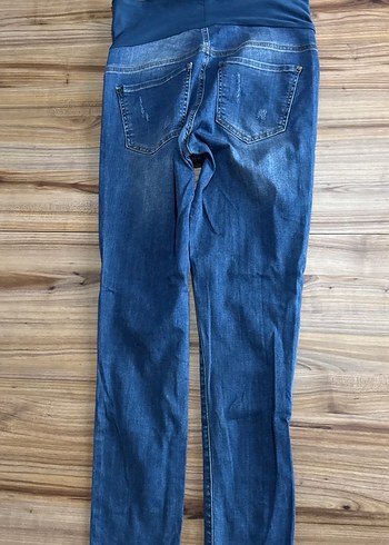 Mavi Hamile Kot Pantolon, Rahat Kesim - Görsel 2