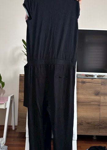 Siyah Uzun Kollu Salaş Tulum - Görsel 2