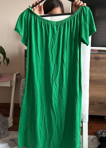 Yeşil Parlak Hamile ve Emzirme Gecelik - Görsel 2