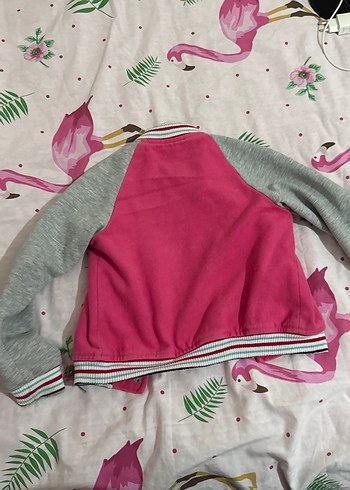 Renkli Düğmeli Kız Çocuk Pembesi Ceket - Görsel 2