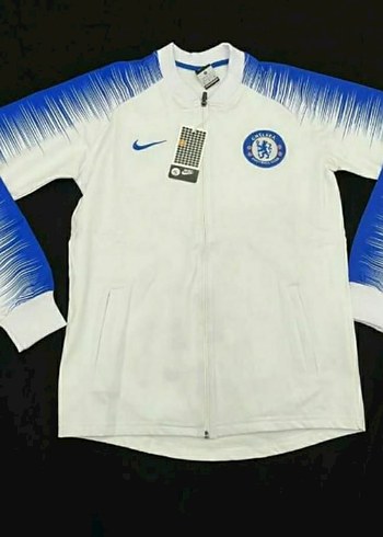Nike Chelsea Beyaz Mavi Spor Ceket