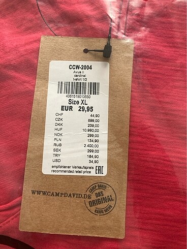 xl Beden Camp davıd yeni orjinal