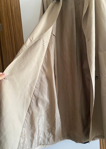 Bej Uzun Trençkot - Görsel 3