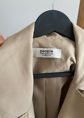 Bej Uzun Trençkot - Görsel 5