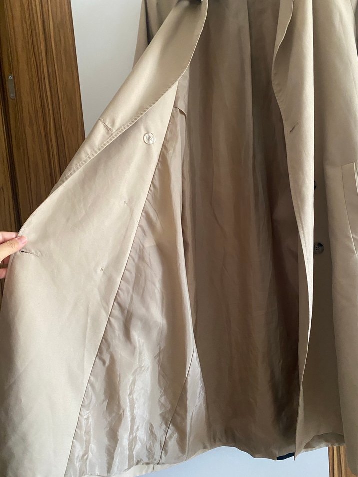 Bej Uzun Trençkot - Görsel 3