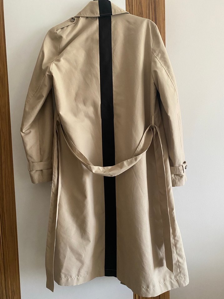 Bej Uzun Trençkot - Görsel 4
