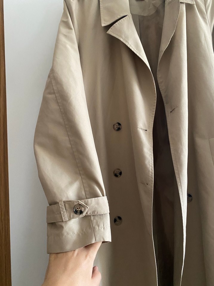 Bej Uzun Trençkot - Görsel 2