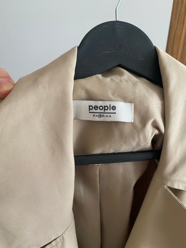 Bej Uzun Trençkot - Görsel 5