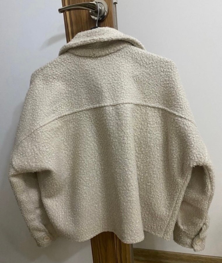 Bej buklet ceket - Görsel 3