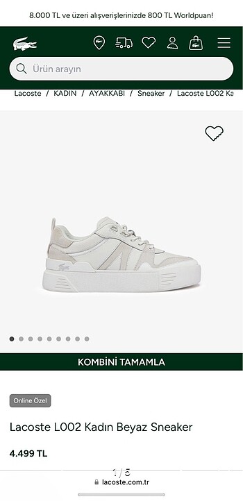 Lacoste spor ayakkabi