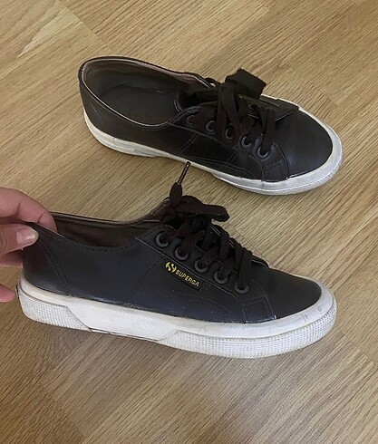 Superga Kahverengi deri superga