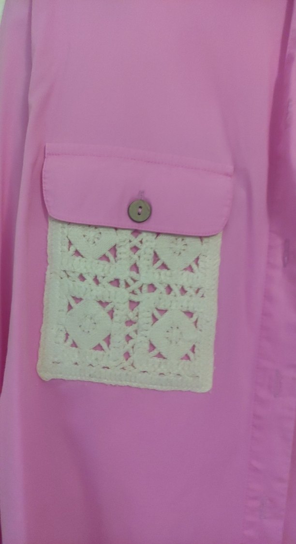 şeker Pembesi  Düğmeli  yazlık gömlek - Görsel 3