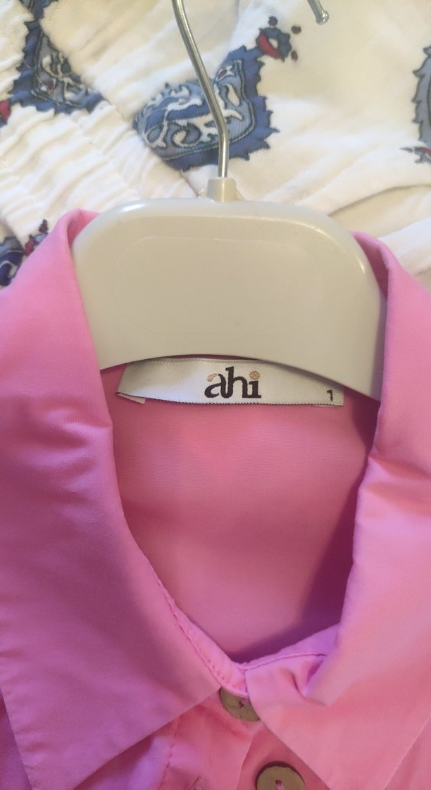 şeker Pembesi  Düğmeli  yazlık gömlek - Görsel 2