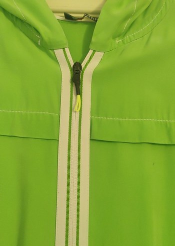 Yeşil Kapüşonlu spor yazlık pamukluceket - Görsel 4