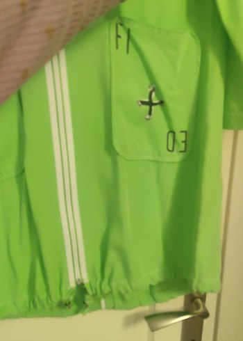 Yeşil Kapüşonlu spor yazlık pamukluceket - Görsel 3