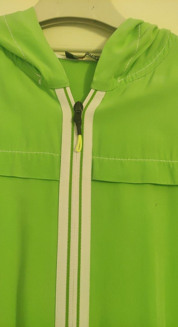 Yeşil Kapüşonlu spor yazlık pamukluceket - Görsel 4