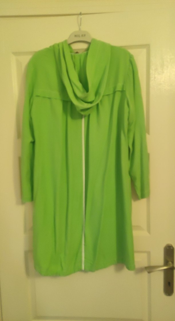 Yeşil Kapüşonlu spor yazlık pamukluceket - Görsel 5