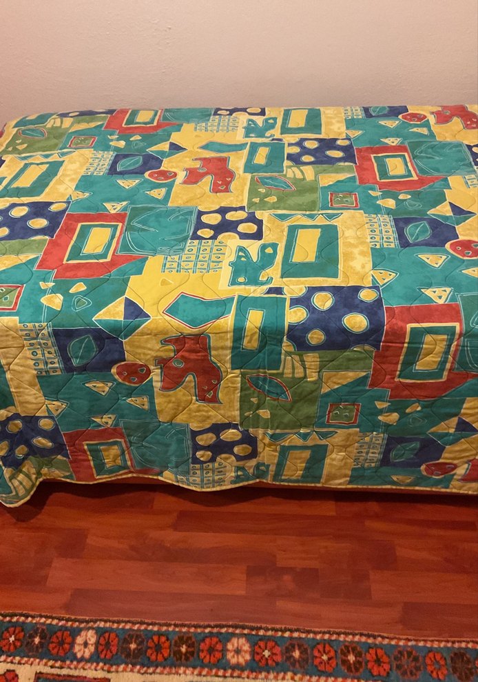 Çok Renkli Yatak Örtüsü çift taraflı çift kişilik dir - Görsel 2