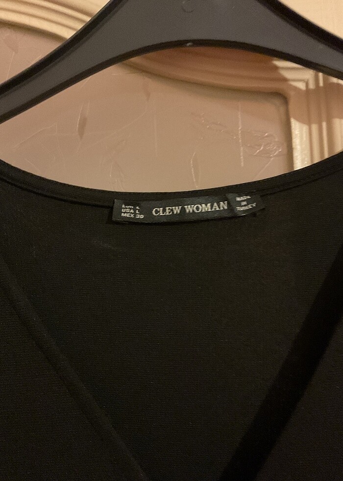 Siyah son derece sade hoş elbise - Görsel 2