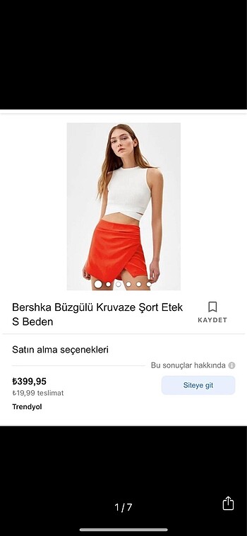 Bershka büzgülü etek