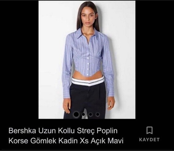 m Beden Bershka uzun kollu gömlek