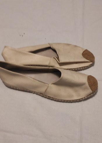 Bej Deri Kadın Dolgu Topuk Espadril - Görsel 2