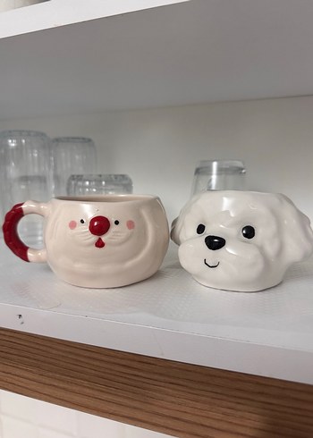 English Home Beyaz Köpek Figürlü Dekoratif Obje