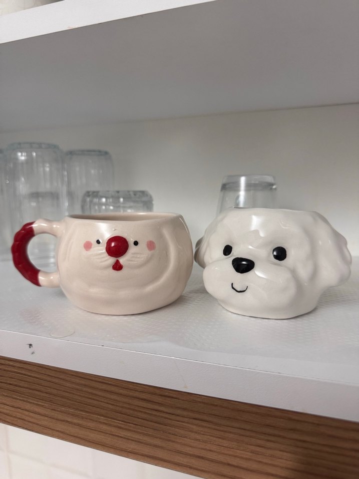 Beyaz Köpek Figürlü Dekoratif Obje - Görsel 2