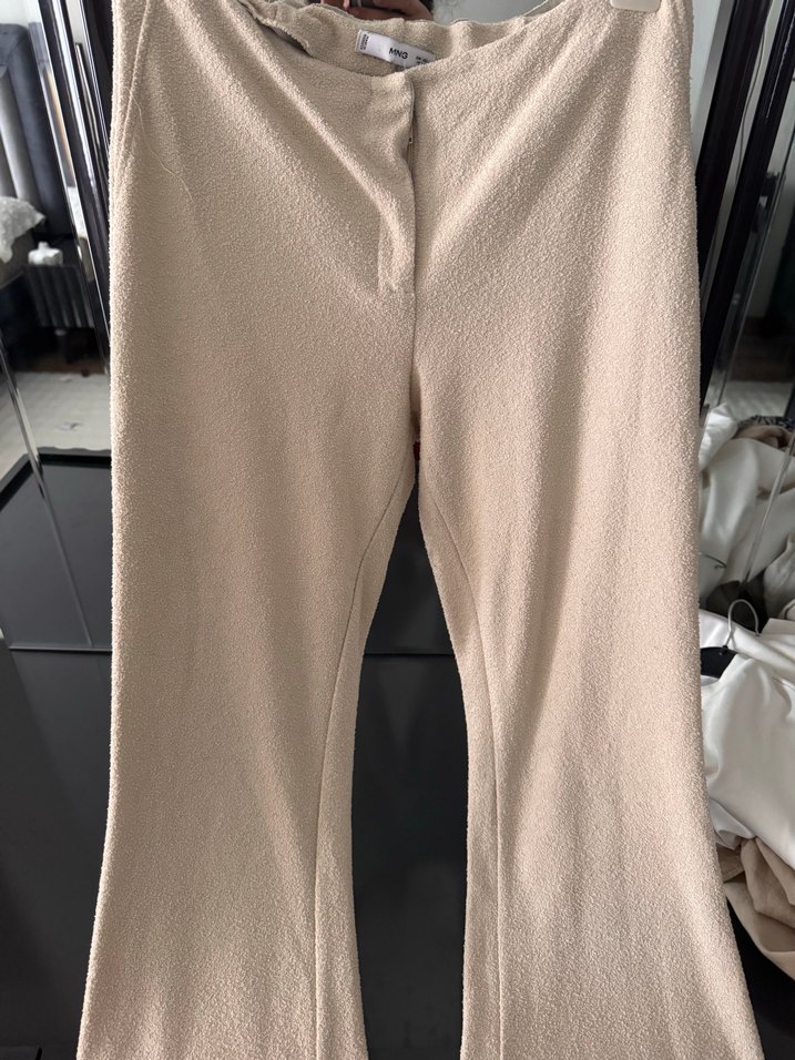 Bej Keten Uzun Kollu Kadın Takım - Görsel 3