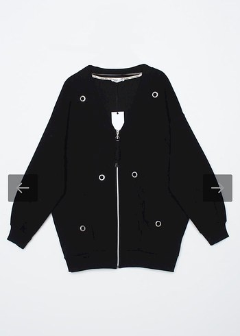 Siyah sweat fermuarli - Görsel 3