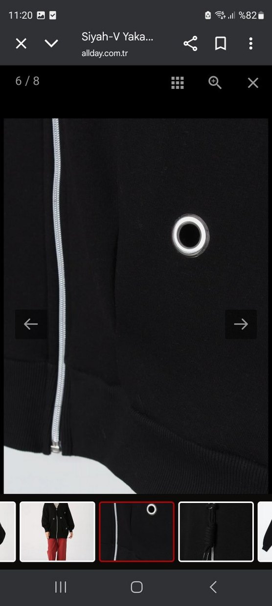 Siyah sweat fermuarli - Görsel 2