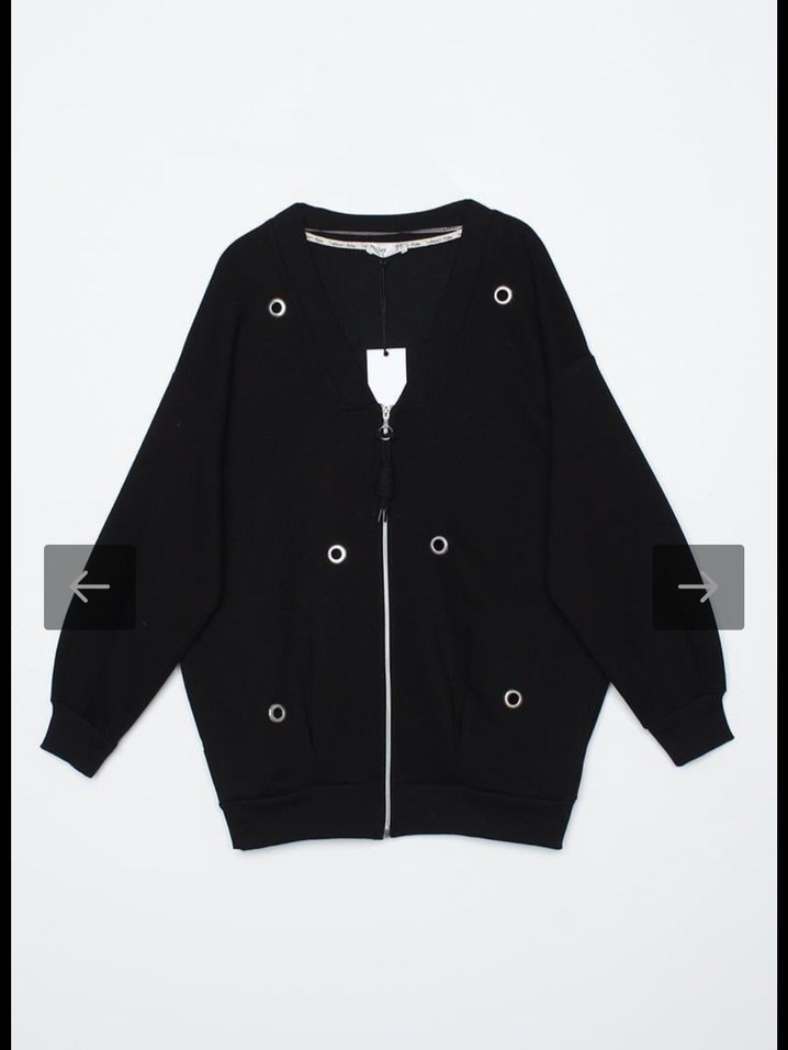 Siyah sweat fermuarli - Görsel 3