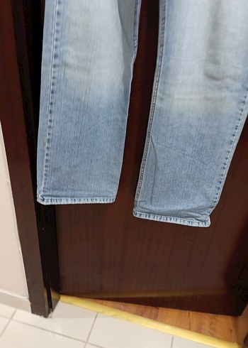 Mavi Rahat Kesim Midi Boy Kadın Kot Pantolon - Görsel 6