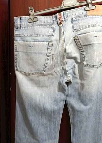 Mavi Rahat Kesim Midi Boy Kadın Kot Pantolon - Görsel 8