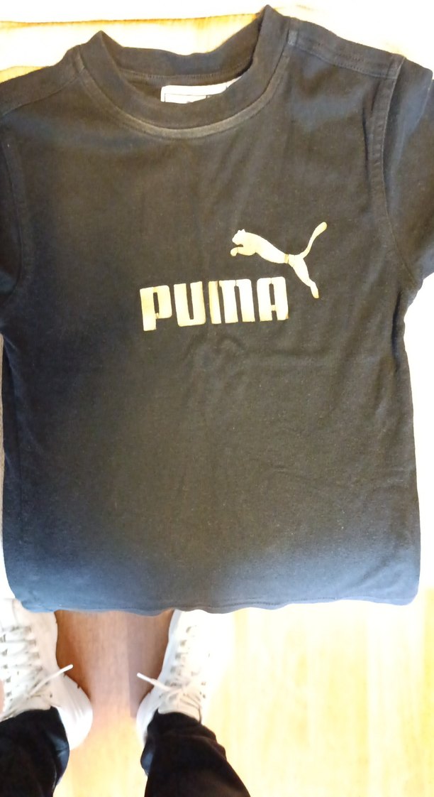 Siyah Puma Baskılı Tişört - Görsel 4