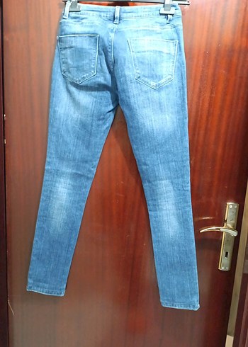 Nakışlı Kadın Mavi Denim Pantolon - Görsel 8