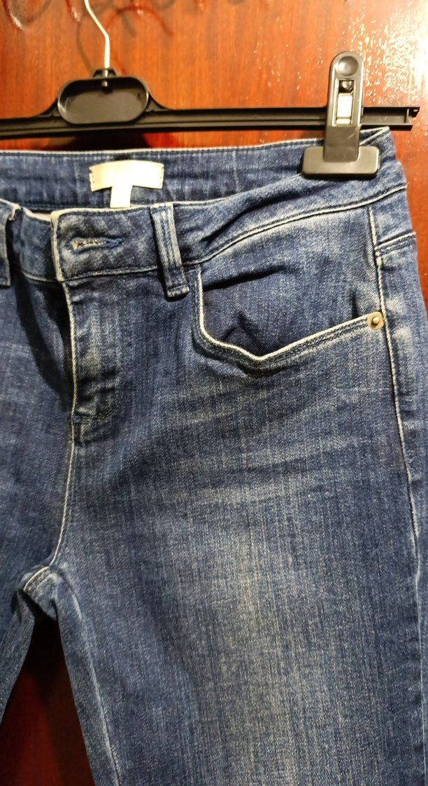 Nakışlı Kadın Mavi Denim Pantolon - Görsel 4